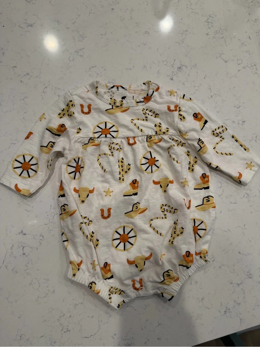 Monica + Andy Western Print Baby Romper - Picture 1 of 4